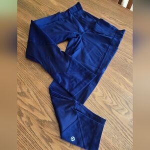 Lululemon Leggings Blue Size 6 Rear Zip Pocket Yoga Pants